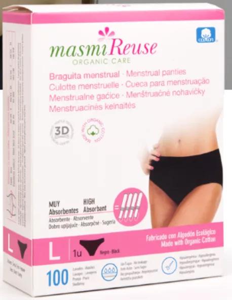 Masmi Cuecas menstruais laváveis ​​organicas tamanho L