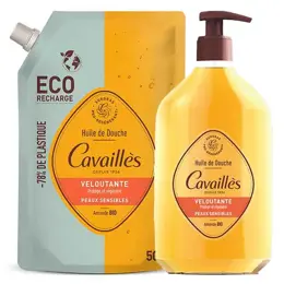 Rogé Cavailles Huile de Douche Veloutante 750ml + Eco-recharge 500ml