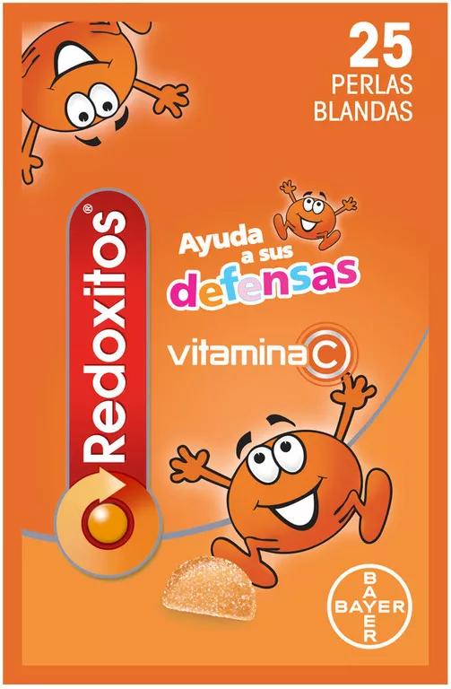 Redoxon Redoxitos Vitaminas e defesas 25 Pérolas brandas Sabor Laranja