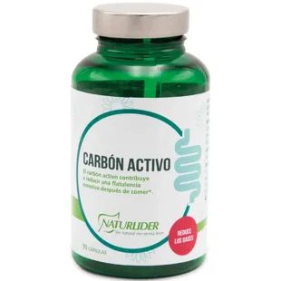 Naturlider Activated Vegetable Charcoal 90 Capsules