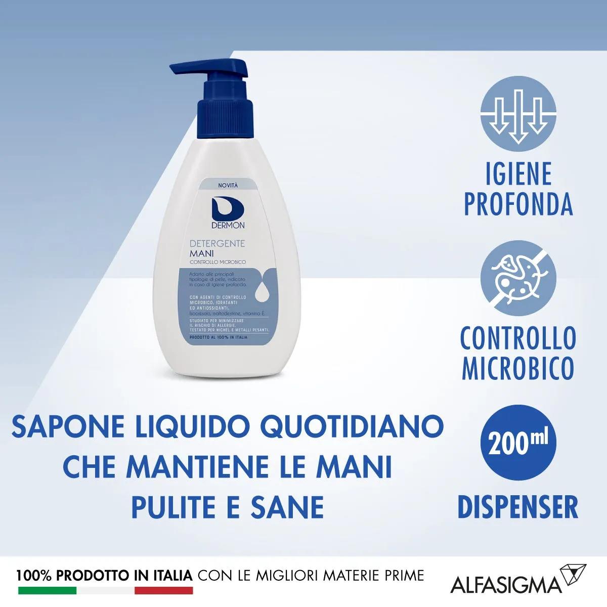 Dermon Detergente Mani Controllo Microbico 200ml