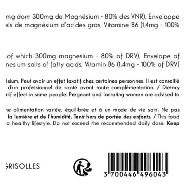 Belle & Bio Magnesio Marino y Vitamina B6 120 cápsulas blandas