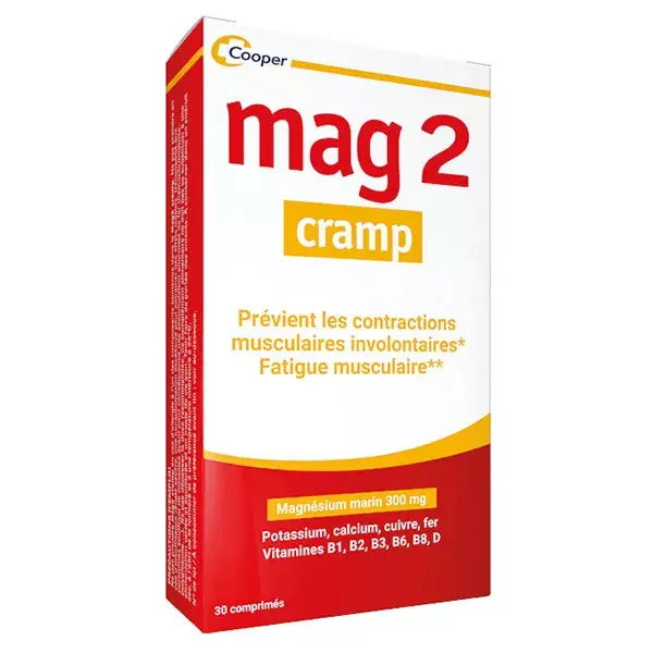 MAG 2 Crampes Magnésium Marin Crampes Fatigue Musculaire 30 comprimés