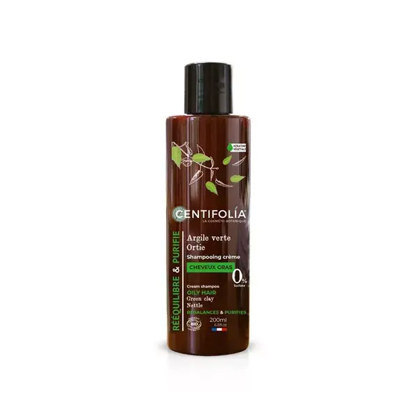 Centifolia Action Purifiante Shampoing Crème Cheveux Gras Bio 200ml