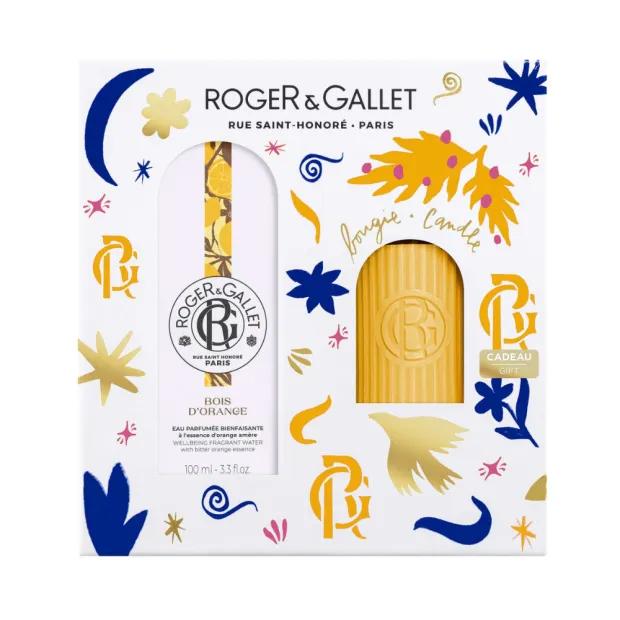 Roger & Gallet Cofanetto Bois d'Orange Acqua Profumata di Benessere 100 ml + Candela Profumata in Regalo