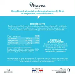 Vitavea Vitamine C + Magnésium Equilibre nerveux 24 comprimés à croquer