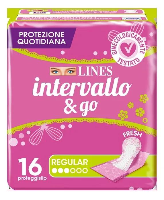 Lines Intervallo Fresh Proteggislip Ripiegati 16 Pezzi