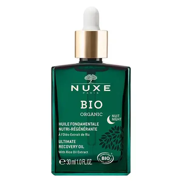 Nuxe Bio Huile Nuit Fondamentale Nutri-Régénérante Oléo Extrait de Riz 30ml