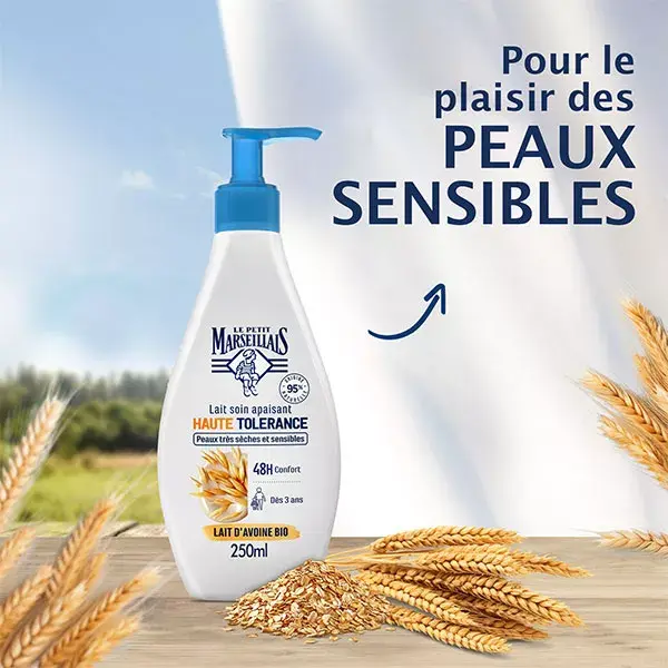 Le Petit Marseillais Lait Soin Apaisant Haute Tolérance Lait d'Avoine 250 ml