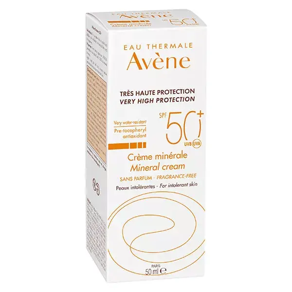 Avène Solaire Crème Minérale SPF50+ Visage 50ml