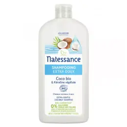 Natessance Shampoing Extra-Doux Coco Bio et Kératine Végétale 500ml