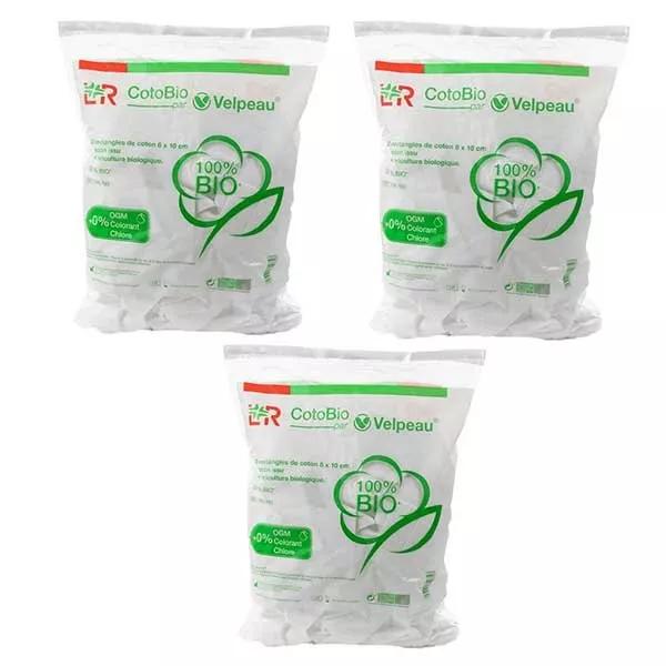 Velpeau Cotopads Bio Rettangoli di  cotone 8 x 10cm Non Sterile  Lotto di 3 x 180 unità