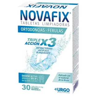 Novafix Comprimés et attelles de nettoyage orthodontique 30 sachets