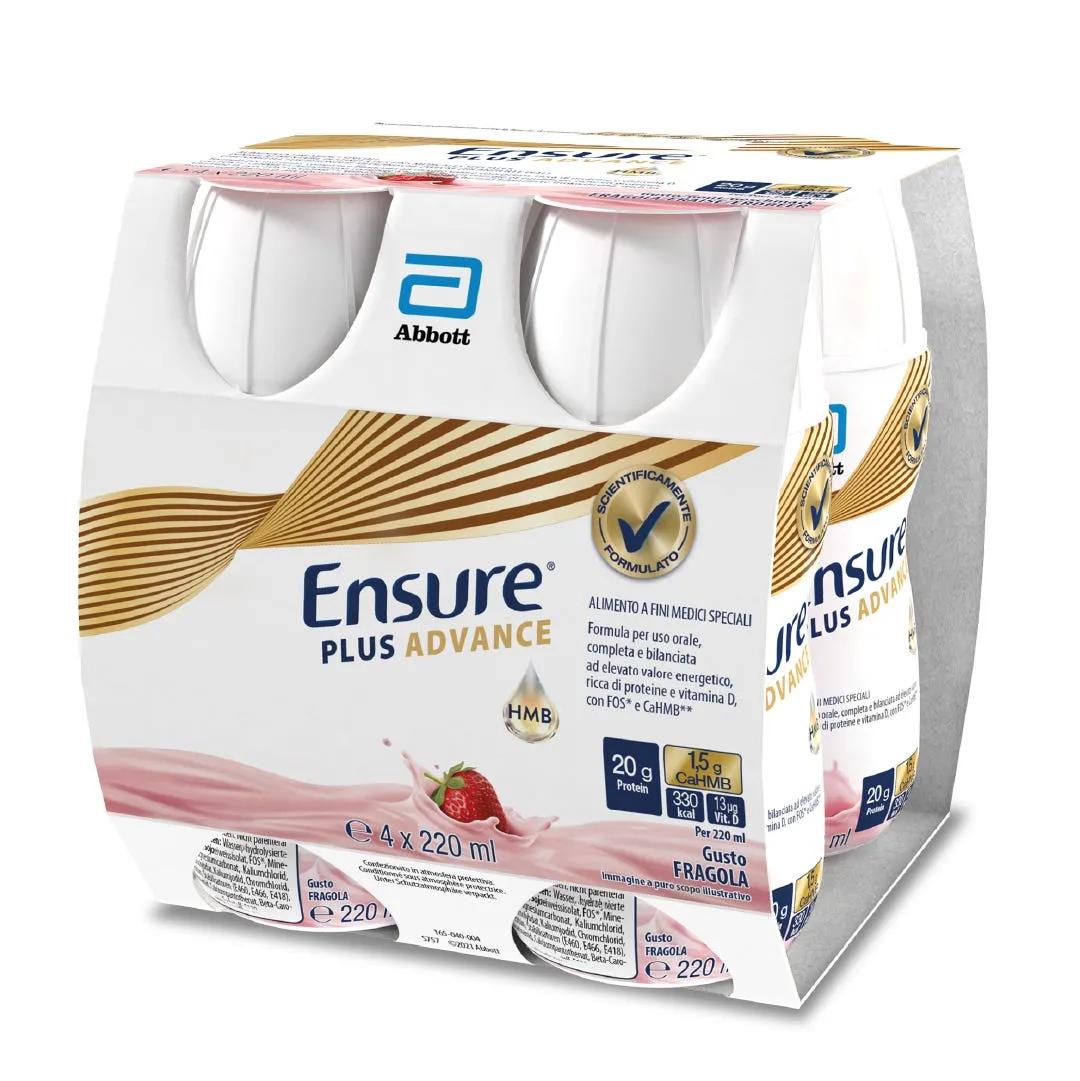 Ensure Plus Advance Alimento a Fini Medici Speciali Iperproteico ed Ipercalorico Fragola