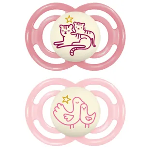 MAM Perfect Night Pacifier Bright Pink +16m 2 pcs