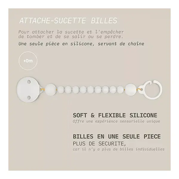 Suavinex Attache-Sucette Silicone Colour Essence Nude