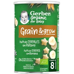 Gerber Organic Puff Cereals with Banana +8m 35 gr