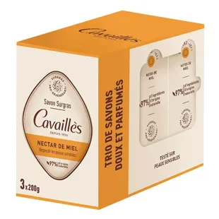 Sapone supergrasso Cavailles Miele Nettare 3X200gr
