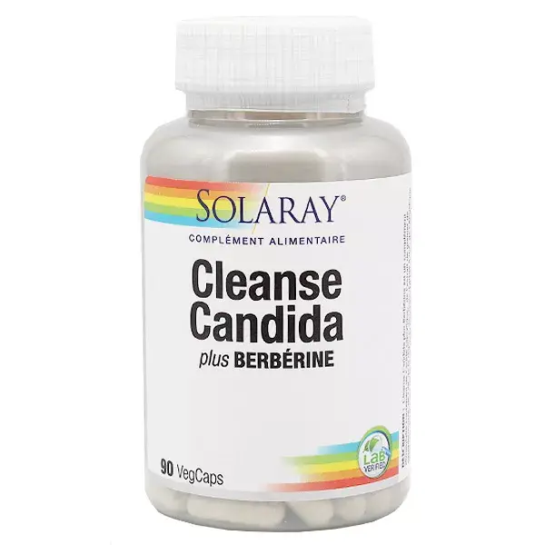 Solaray Cleanse Candida Plus Berberine  90 Plant-Based Capsules