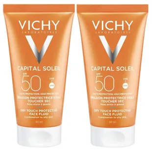 Vichy Capital Soleil Dry Touch Face Cream SPF50 2x50 ml