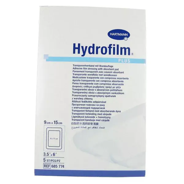 Hartmann Paul Hydrofilm Plus Transparent Adhesive Bandage 9x15cm 5 units