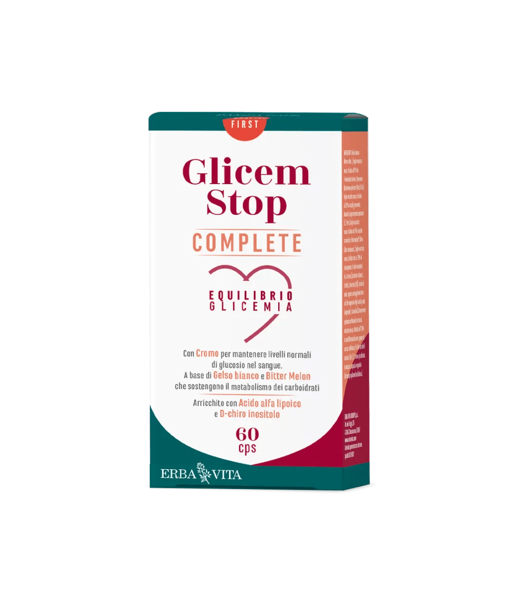 Erba Vita Glicem Stop Complete Integratore Equilibrio Glicemia 60 Capsule