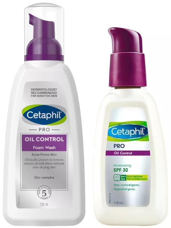 Cetaphil Pro Oil Control Espuma Limpiadora 235 ml + Crema Hidratante SPF30 118 ml