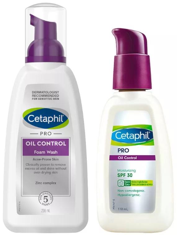 Cetaphil Pro Oil Control Reinigungsschaum 235 ml + Feuchtigkeitscreme SPF30 118 ml