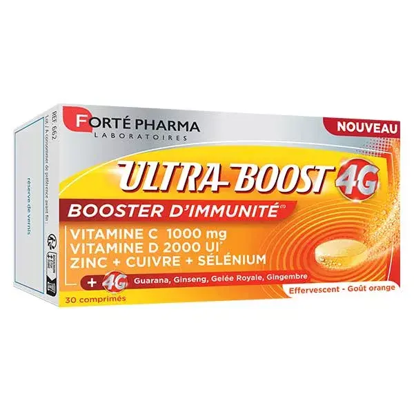 Forté Pharma Ultra Boost 4G Booster Immunité 30 comprimés effervescents