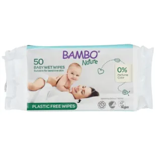 Bambo Nature Toalhetes Sem Plástico 50 unidades