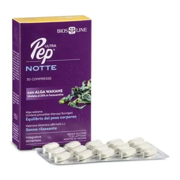 Ultra Pep Notte Integratore Per il Sonno ed Equilibrio del Peso Corporeo 30 Compresse