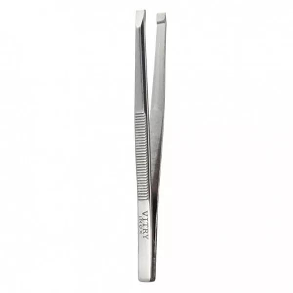 Menhir Tweezers Straight Stainless Steel Jaws 9cm