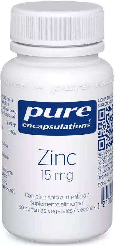 Pure Encapsulations Zinc 15mg 60 Cápsulas Vegetales