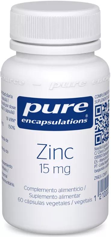 Pure Encapsulations Zinc 15mg 60 Vegetable Capsules