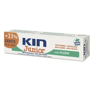 Kin Junior Pasta Dentífrica Menta Suave 75ml + 25 ml GRATIS
