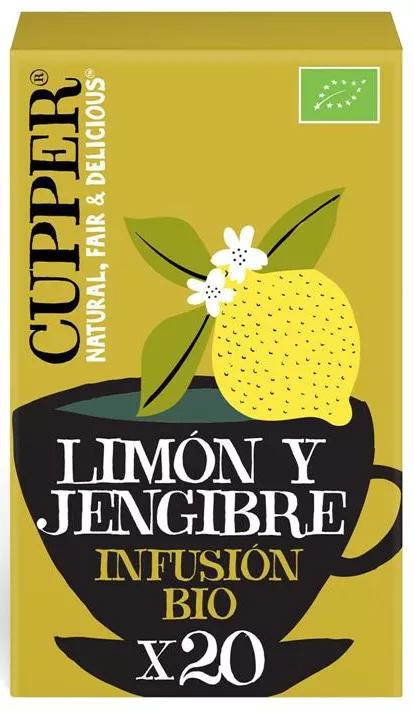 Cupper Supreme Organic Lemon and Ginger Infusion 20 Sachets