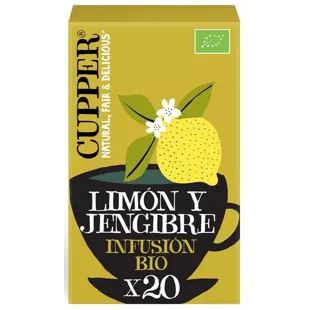 Cupper Supreme Infusion Citron et Gingembre Bio 20 Sachets