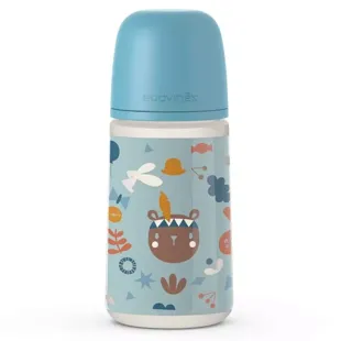 Biberon Suavinex + Tettarella Simmetrica 3M SX Pro S Into The Forest Blu 270ml