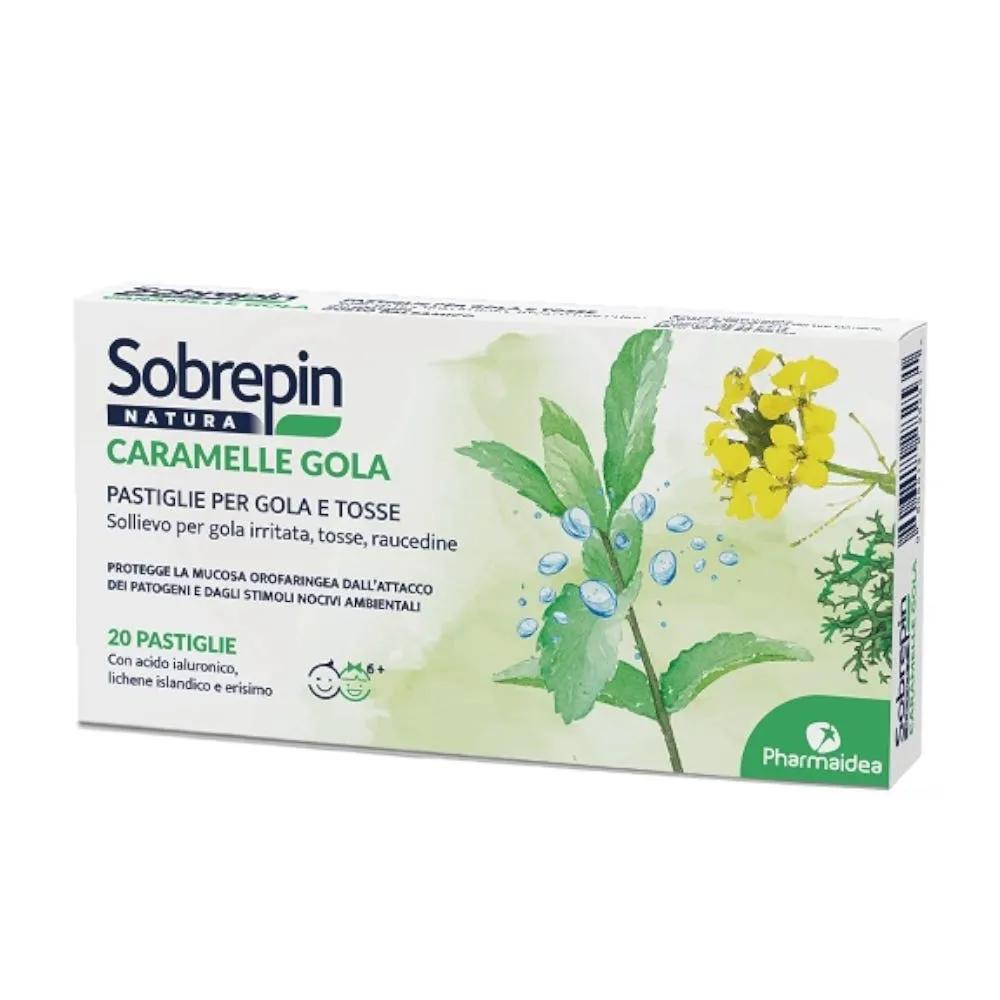 Sobrepin Natura Caramelle Gola e Tosse con Estratti Naturali Gusto Balsamico 20 Pastiglie