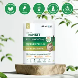 Granions Complexe Transit - Psyllium 3000 mg, Fibres de Pomme et Avoine - 290 g