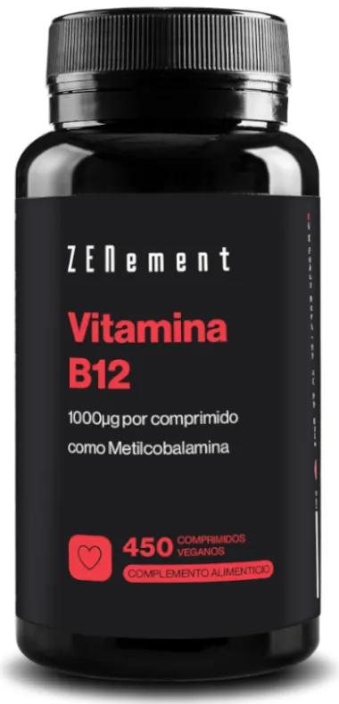 ZENement Vitamine B12 (Methylcobalamine) 1000mcg 450 Veganistische tabletten