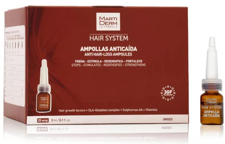 MartiDerm Hair System 3GF Ampollas Anticaída 28 uds