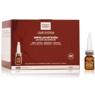 Cheveux système 3GF flacons anti-chute Martiderm 28ud