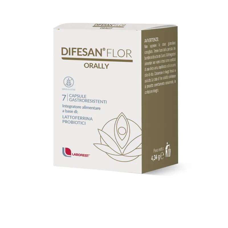 Difesan Flor Orally Integratore Fermenti Lattici e Lattoferrina 7 Capsule