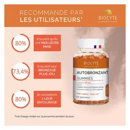 Biocyte Autobronzant Goût Myrtille 60 gummies