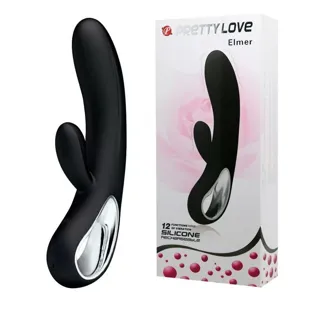 Love Vibrador Elmer Recargable 12 Funciones Pretty Negro