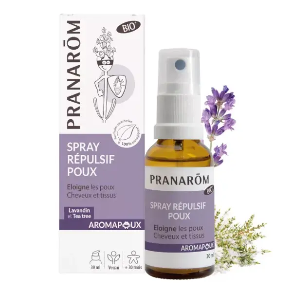 Pranarom Aromapoux Spray Bio Anti Poux Répulsif  30ml