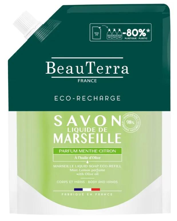 Beauterra Marseille Soap Mint-Lemon Refill 900 ml