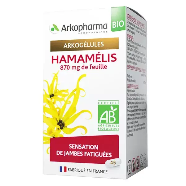 Arkopharma Arkogélules Hamamélis Bio 45 comprimidos