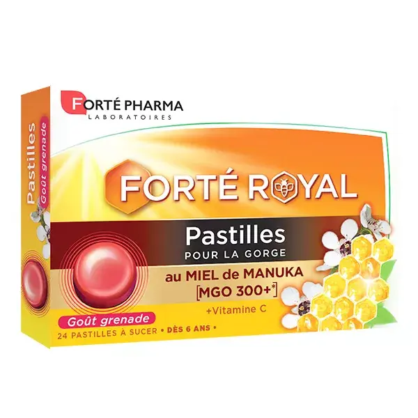 Forté Pharma FortéRoyal Pastilles Gorge Miel de Manuka Vitamine C 24 pastilles